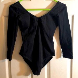 Bloch leotard, Medium, Black 3/4 Sleeves